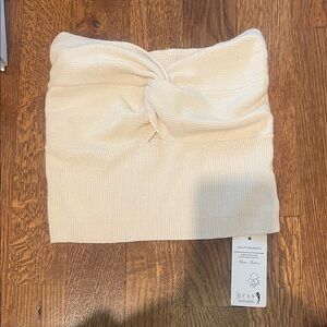 NWT Cream Knotted tube top